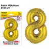 Riesiger Metallic-Goldballon, 88 cm, Nummer 8