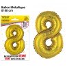 Palloncino gigante color oro metallizzato, 88 cm, numero 8