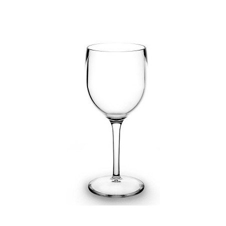 Verre à vin à pied 20cl gradué 16 cl, Tritan, transparent