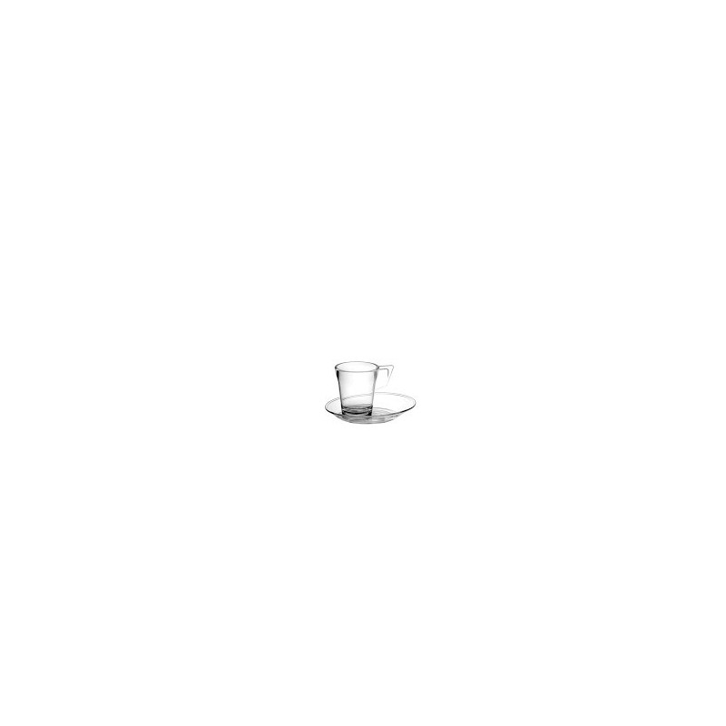 6 Tasses espresso avec sous-tasse 9cl, Tritan, tranparent 6 Tasses espresso avec sous-tasse 9cl, Tritan, tranparent