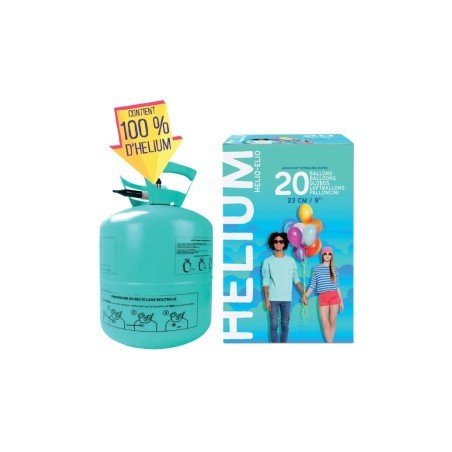 Bottiglia di elio compresso 20 palloncini (venduti senza palloncino)