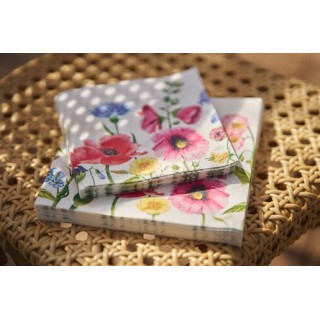 50 Serviettes classic, Flowy Meadow, 4plis, 40x40cm