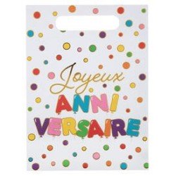 10 sacchetti di carta per dolcetti o piccoli regali di compleanno 16.5x23cm