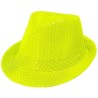 Chapeau à sequins jaune fluo Chapeau à sequins jaune fluo