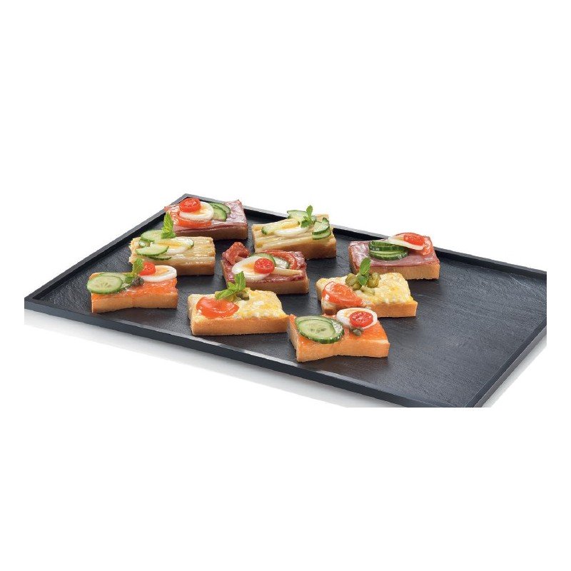 Piedra GN vassoio nero, 325 x 265 x 10 mm