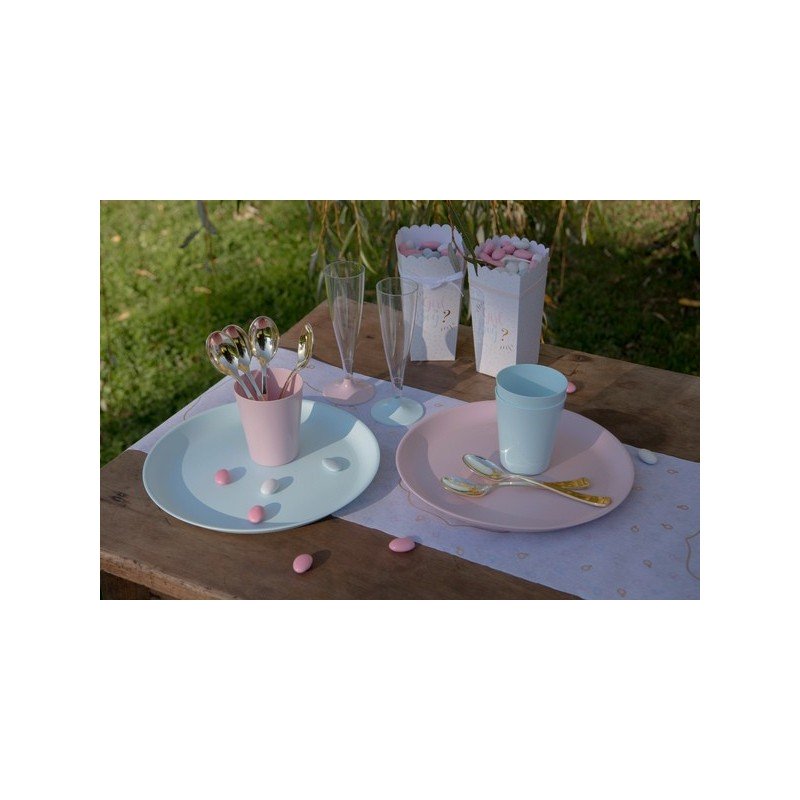 1 großer Teller, Ø 27,4 cm, Schrumpffolie, Rosa