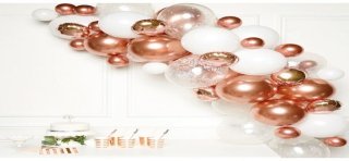 Guirlande de ballons Or rose 66 ballons