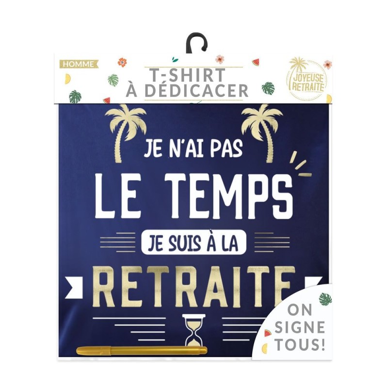 T-shirt a dédicacer homme retraite T-shirt a dédicacer homme retraite