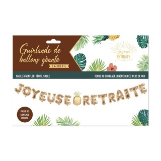 Guirlande "Joyeuse retraite", 3m