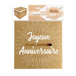 Urna in cartone Kraft "Buon compleanno"