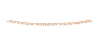 Guirlande lettres "Joyeux Anniversaire" en carton kraft, 3m