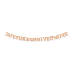 Ghirlanda di lettere "Buon compleanno" in cartone kraft, 3m