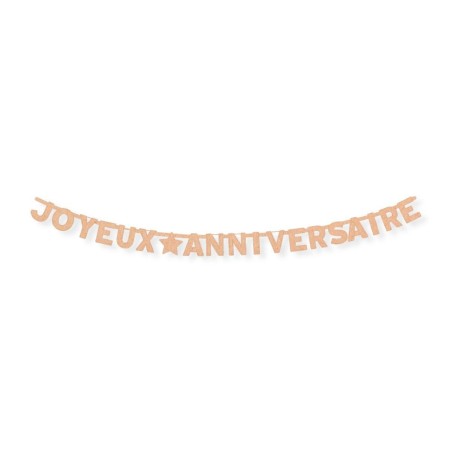Ghirlanda di lettere "Buon compleanno" in cartone kraft, 3m