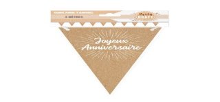 Kraft-Wimpelkette „Happy Birthday“, 3 m