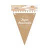 Guirlande fanion "Joyeux anniversaire" kraft, 3m
