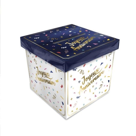 Urne en carton "Joyeux anniversaire" 
