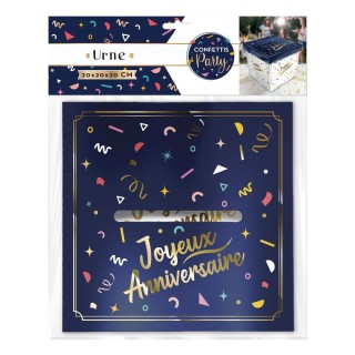 Urne en carton "Joyeux anniversaire" 