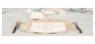 20 SERVIETTES 3 PLIS COMMUNION OR METAL 33CM X 33CM