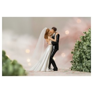 Figurine couple de mariés en résine 8.7CM X 6.3CM X 13.1CM