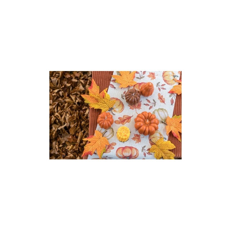 BOUGIES CITROUILLE AUTOMNE ORANGE 6.8CM X 4.6CM BOUGIES CITROUILLE AUTOMNE ORANGE 6.8CM X 4.6CM