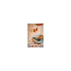 1 CHEMIN DE TABLE TISSU VINTAGE AUTOMNE 28CM X 3M