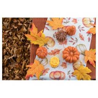 BOUGIE CITROUILLE AUTOMNE MARRON 6.8CM X 4.6CM