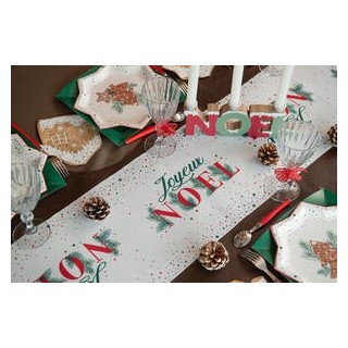 Chemin de table Noël pain d'épices, 28cmx3m