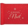 Chemin de table Flocon d'or rouge, 28cmx2.5m Chemin de table Flocon d'or rouge, 28cmx2.5m