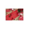 Chemin de table Flocon d'or rouge, 28cmx2.5m Chemin de table Flocon d'or rouge, 28cmx2.5m