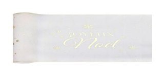 Chemin de table Flocon d'or ivoire, 28cmx2.5m