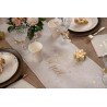 Chemin de table Flocon d'or ivoire, 28cmx2.5m