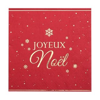 10 Red Gold Flake Servietten, 33x33cm 3-lagig