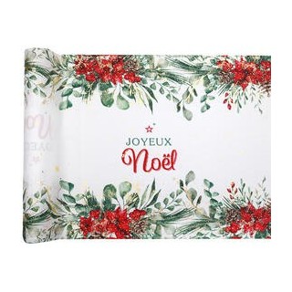 Runner da tavolo con bouquet invernale, 27 cm x 3 m