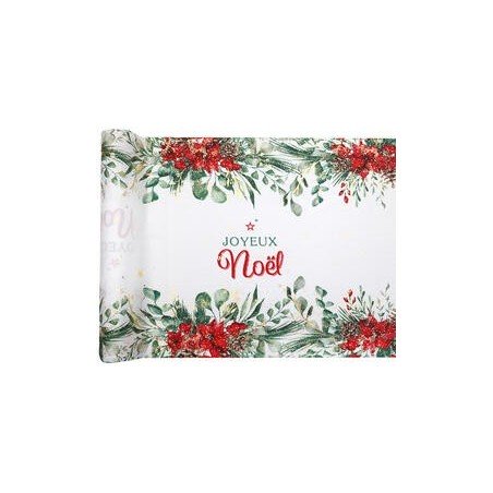 Runner da tavolo con bouquet invernale, 27 cm x 3 m