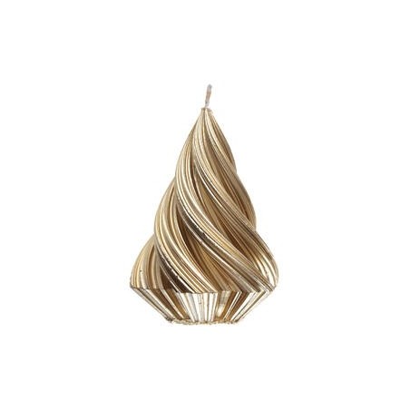 Elegante candela dorata in abete