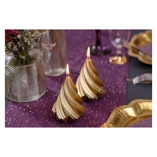 Bougie Sapin élégant or