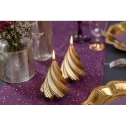 Bougie Sapin élégant or