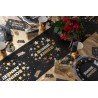 Runner da tavolo Happy New Year, 28 cm x 5 m, nero/oro