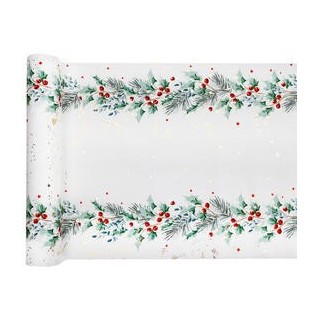 Chemin de table Houx étoilé, 28cmx3m