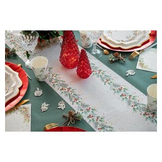 Chemin de table Houx étoilé, 28cmx3m