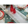 Runner da tavolo con agrifoglio stellato, 28 cm x 3 m Runner da tavolo con agrifoglio stellato, 28 cm x 3 m