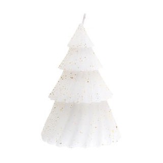 Bougie Sapin chic blanc/or