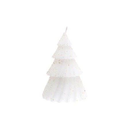 Candela elegante in abete bianco/oro