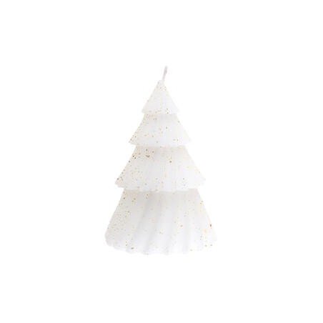 Candela elegante in abete bianco/oro