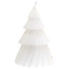 Bougie Sapin chic blanc/or Bougie Sapin chic blanc/or
