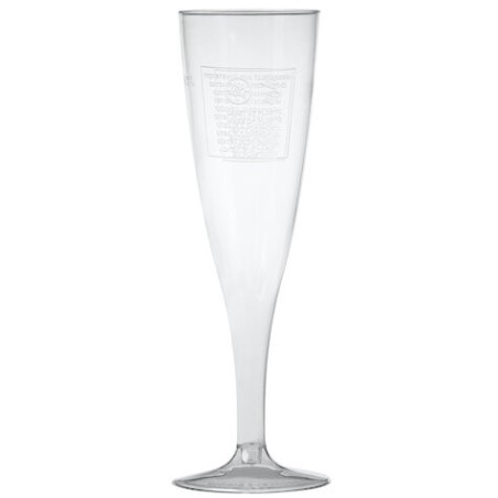 10 Flûtes à champagne avec pied, naturesse étalonné 1dl