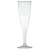 10 Flute da champagne con gambo, calibrati naturesse 1dl 10 Flute da champagne con gambo, calibrati naturesse 1dl