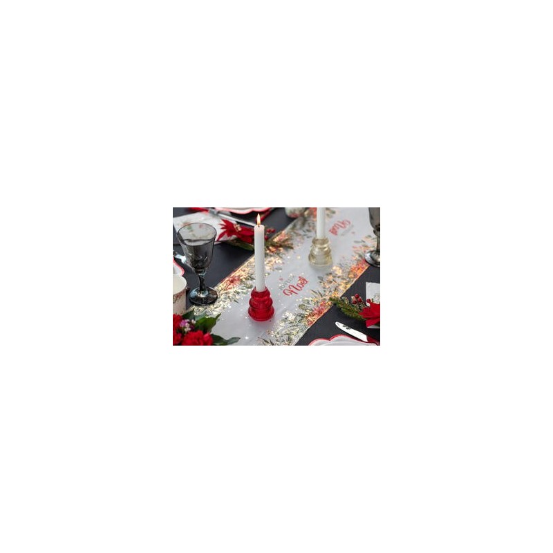 Petit bougeoir sapin rouge Petit bougeoir sapin rouge