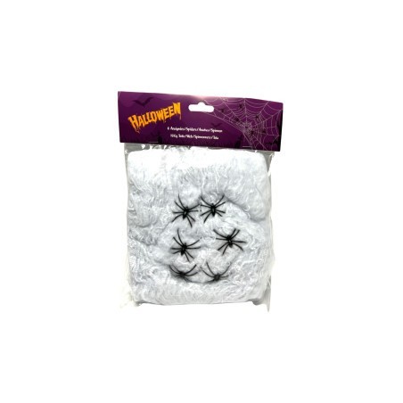 Ragnatela bianca incl. 6 ragni 100g