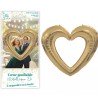 Cuore gonfiabile metallico oro per matrimonio